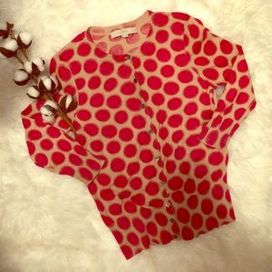 {Loft} Polka Dot Cardigan